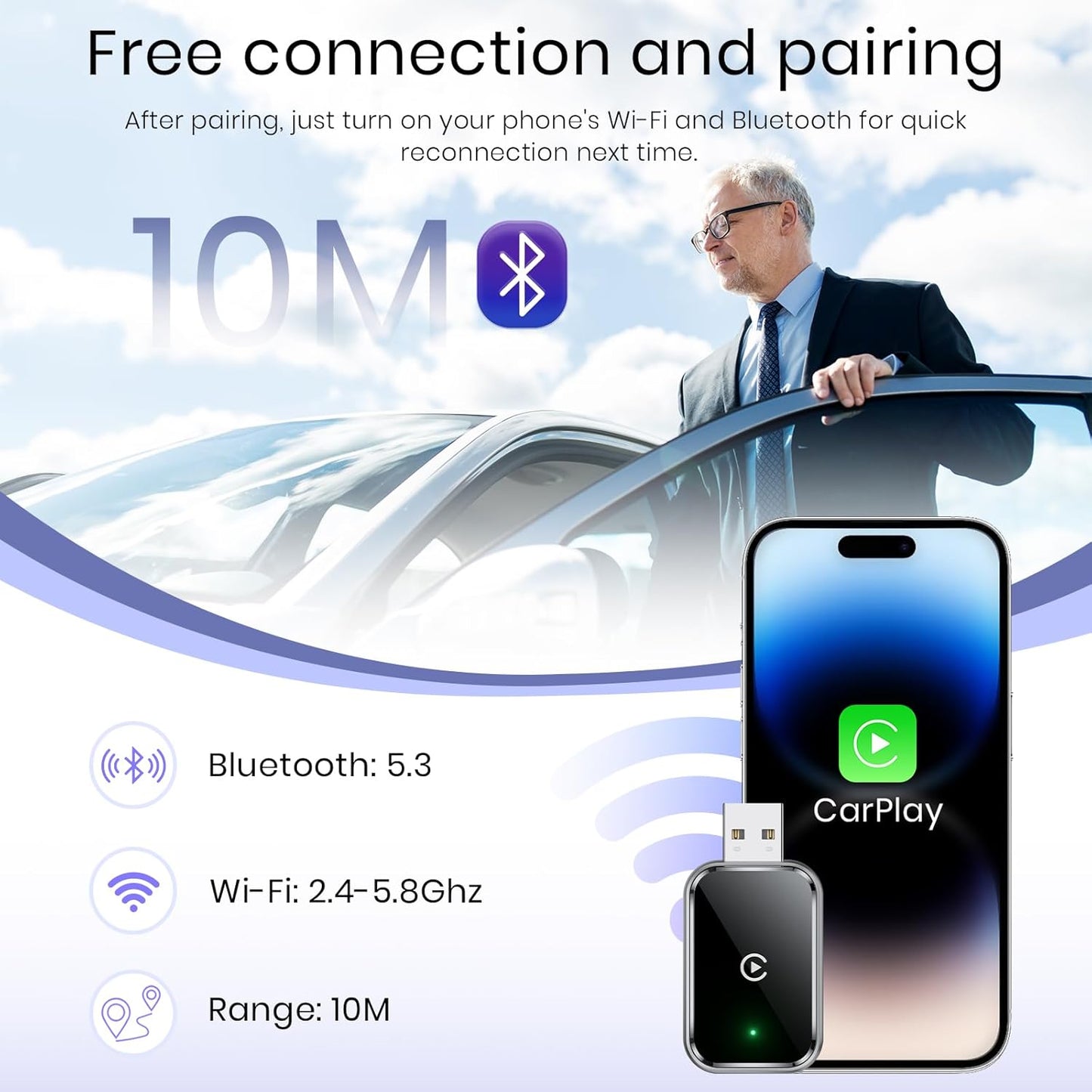 HaMeby Wireless CarPlay Adapter for iPhone
HaMeby CarPlay dongle USB and USB-C type
HaMeby Apple CarPlay wireless converter
HaMeby no-delay wireless CarPlay adapter
Mini HaMeby CarPlay adapter plug and play
HaMeby stable wireless CarPlay connection
HaMeby wireless CarPlay device with extension cable
Compact HaMeby CarPlay adapter for iOS
HaMeby wireless Apple CarPlay solution
HaMeby fast and lag-free CarPlay adapter