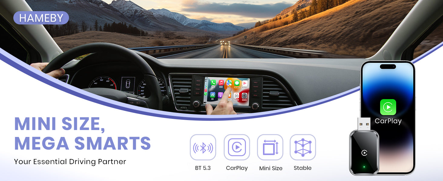 HaMeby Wireless CarPlay Adapter for iPhone
HaMeby CarPlay dongle USB and USB-C type
HaMeby Apple CarPlay wireless converter
HaMeby no-delay wireless CarPlay adapter
Mini HaMeby CarPlay adapter plug and play
HaMeby stable wireless CarPlay connection
HaMeby wireless CarPlay device with extension cable
Compact HaMeby CarPlay adapter for iOS
HaMeby wireless Apple CarPlay solution
HaMeby fast and lag-free CarPlay adapter